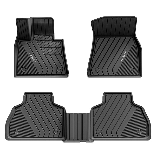 BMW X7 2019-2024 Custom Floor Mats TPE Material 1st & 2nd Row, Only Fit 7  Seats