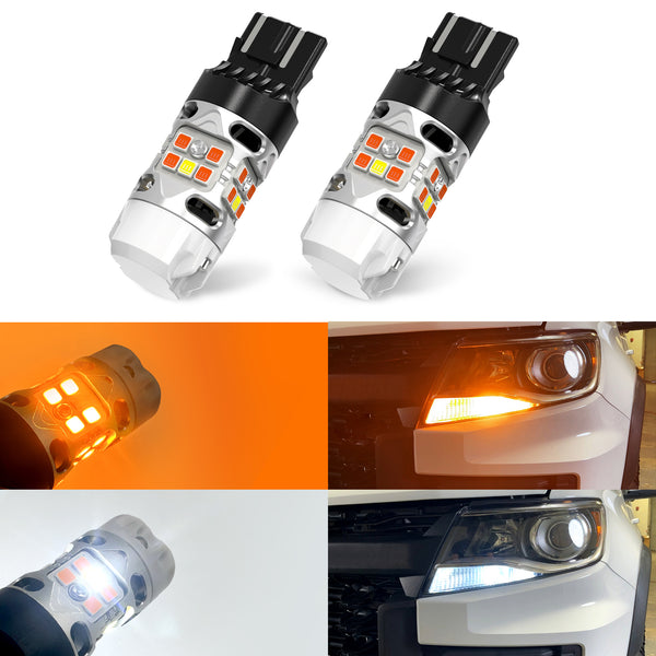 7443 7444 Switchback CanBus LED Bulbs Front Turn Signal Lights | Error