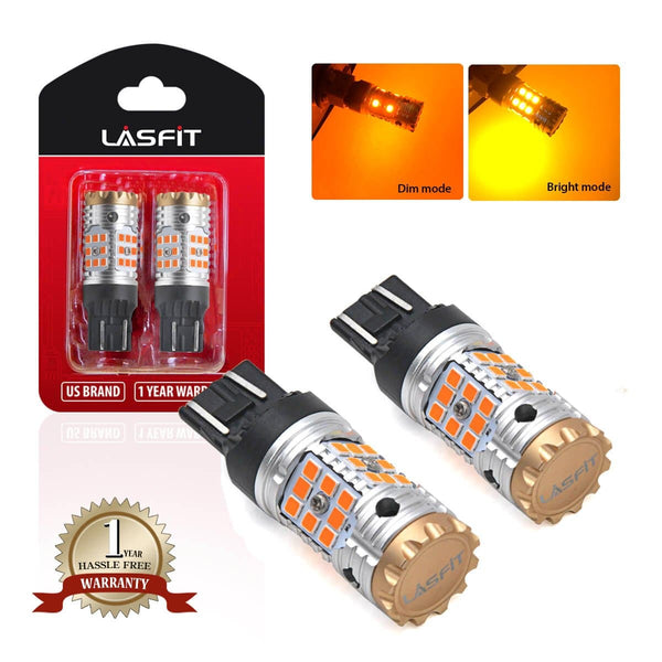 7443 7444 CANBUS Error Free LED Turn Signal Light | Amber Yellow