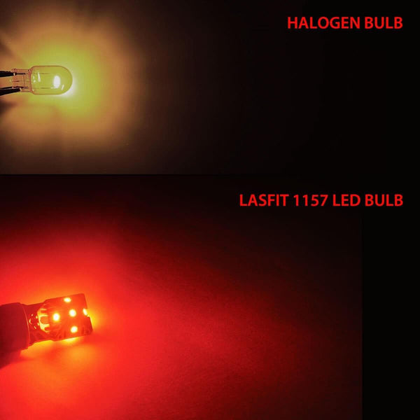 LASFIT 1157 2057 2357 LED Brake Tail Stop Light Bulb | Brilliant Red
