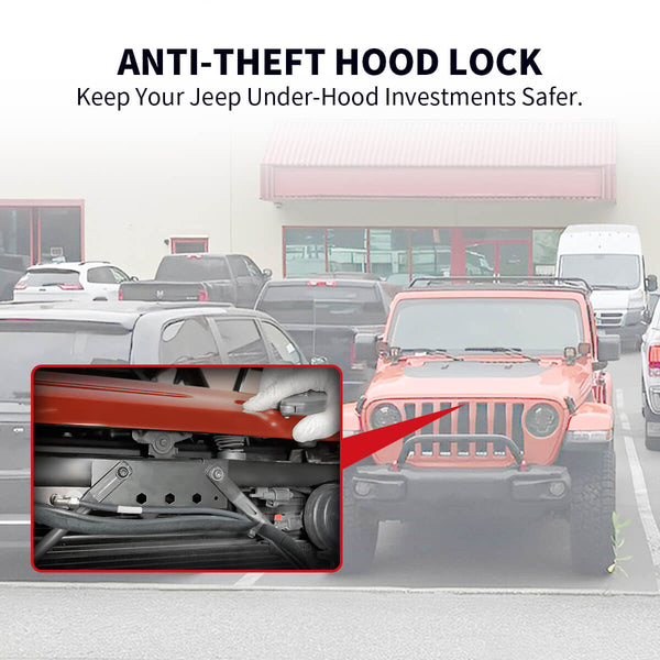 YOCTM Door Lock Decoration Cover for 2018 2019 2020 2021 2022 Jeep Wra - 3