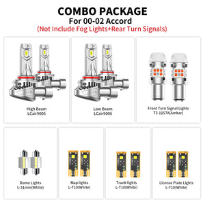 Fit for 2000-2007 Honda Accord LED Headlight Fog Exterior Interior Light Bulbs