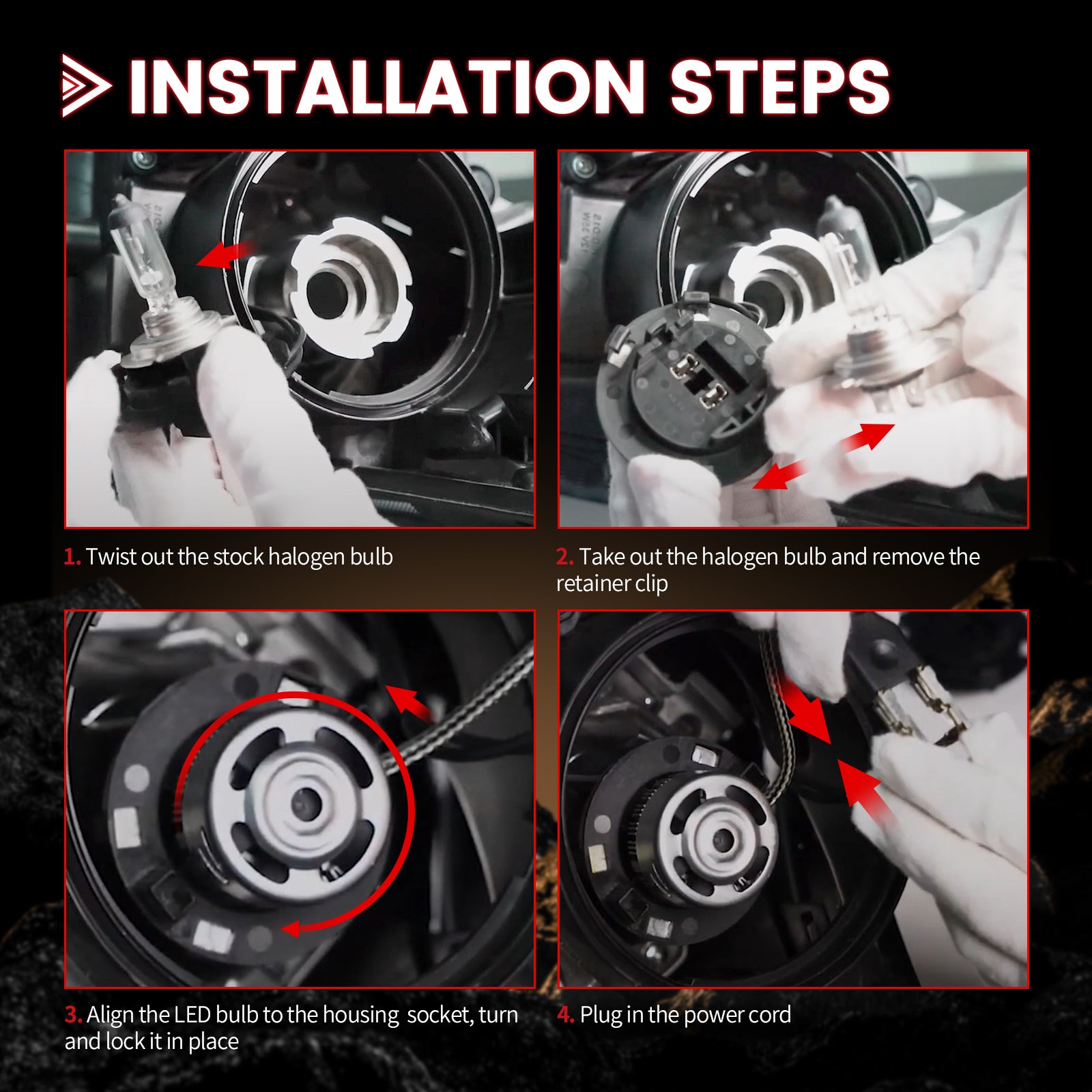 NEW Version!!! How to install standard H7 LED headlight bulbs? LA Plus H7  Installation Guide 