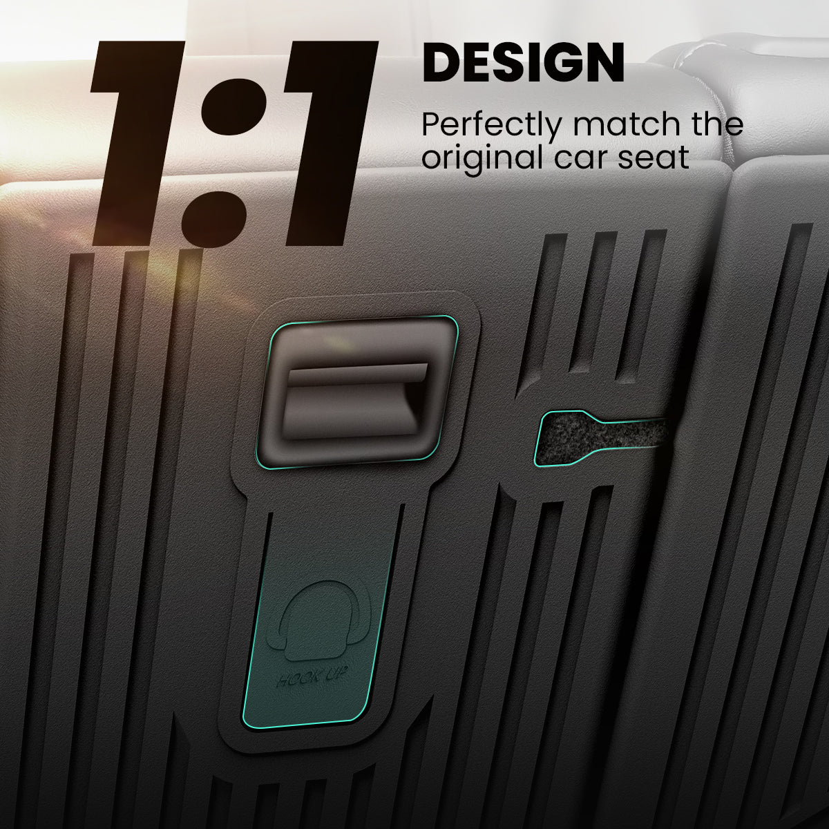 Fit For 2019-2023 Tesla Model Y Second Row Seats Back Cover Mats All Weather, Fit 5-Seater & 7-Seater