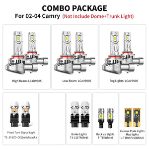 Fit for Toyota Camry 2002-2006 LED Bulbs Exterior Interior Light Bulbs Plug n Play