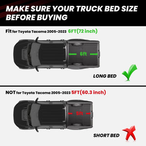 Fit for 2005-2023 Toyota Tacoma 5FT/6FT Heavy Duty Custom Bed Mat