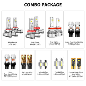 Lasfit combo package led bulbs for 2010-2015 Toyota Prius