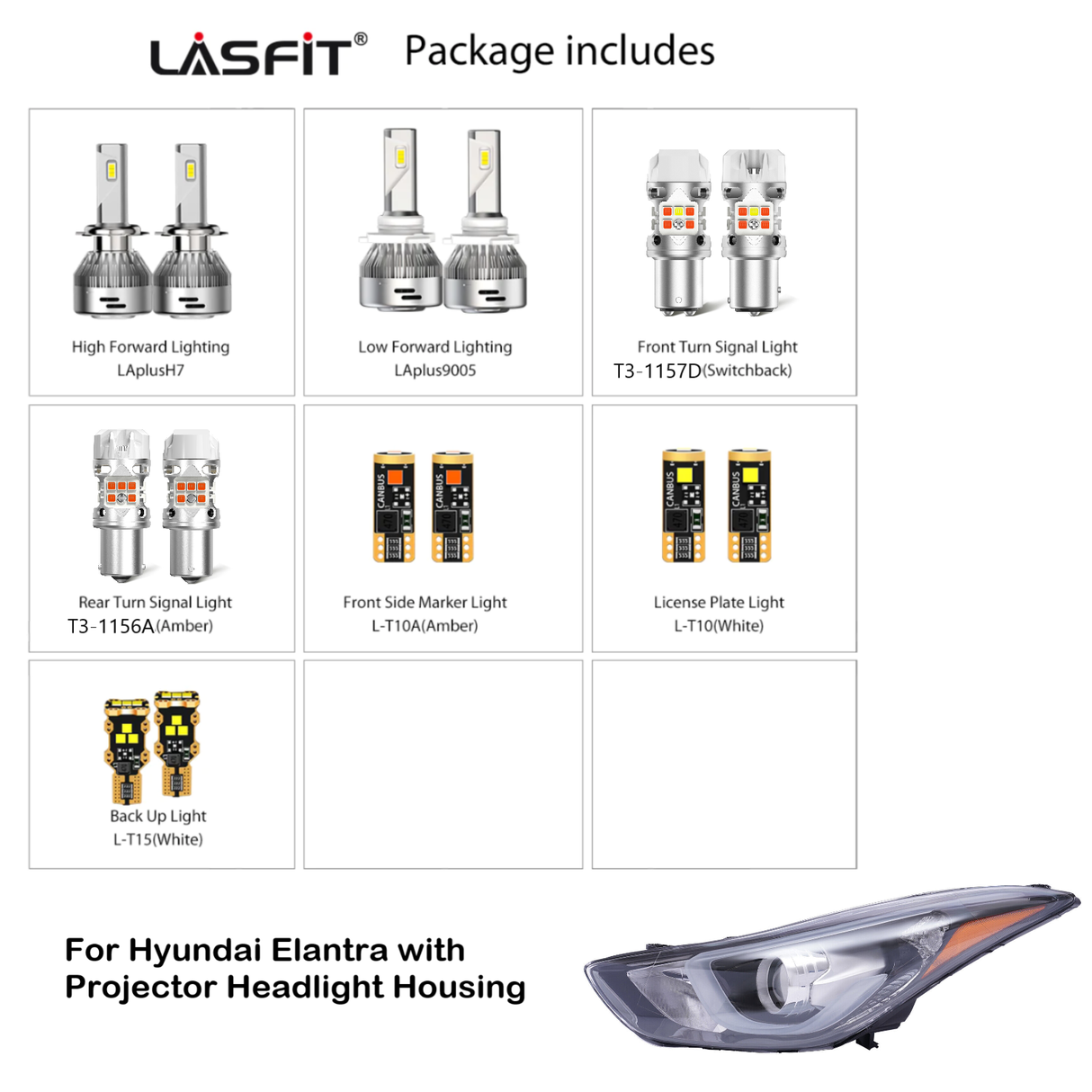 2014-2016 Hyundai Elantra combo with projector