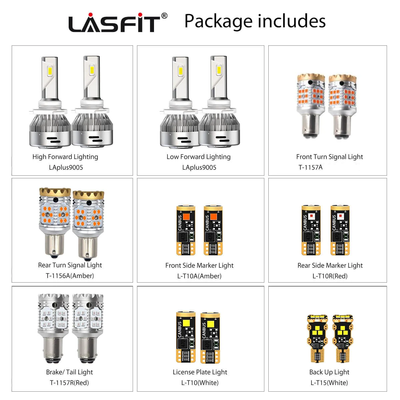 Lasfit combo package led bulbs for 2015-2016 Hyundai Sonata