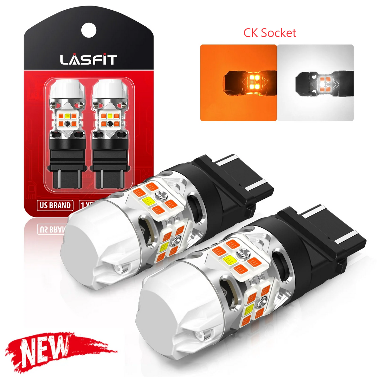 Lasfit 3157 led bulbs fit for 2015-2020 Toyota Sienna front turn signal lights