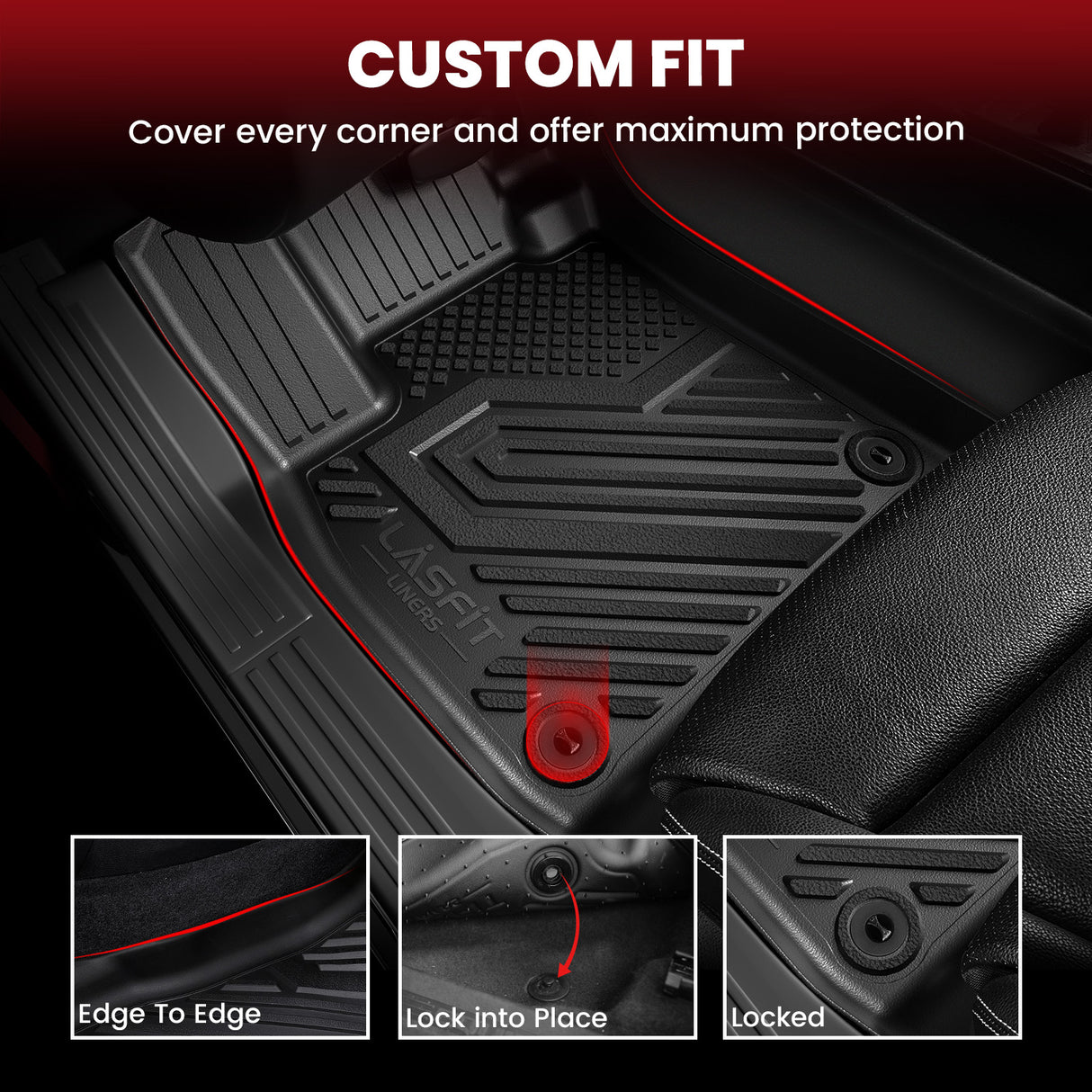 Fit for 2015-2020 Chevrolet Suburban Floor Mats/Cargo Mat/Seatback Mat, Fit Bucket Seating Only