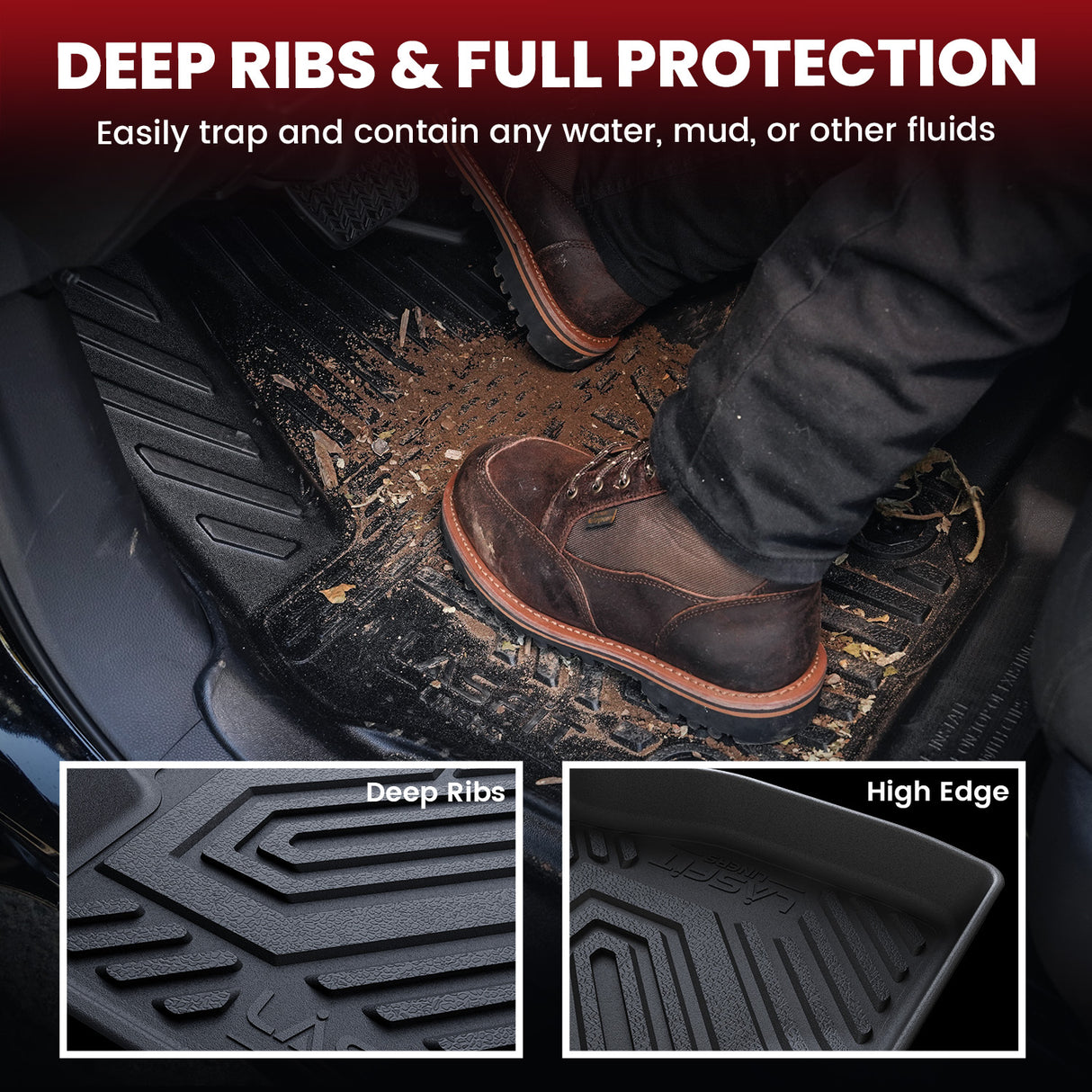 Fit for 2015-2020 Chevrolet Suburban Floor Mats/Cargo Mat/Seatback Mat, Fit Bucket Seating Only