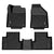 Fit for 2015-2023 Jeep Cherokee Custom Floor Mats TPE Material 1st & 2nd Row Seat, Fit Raised Dead Pedal ONLY