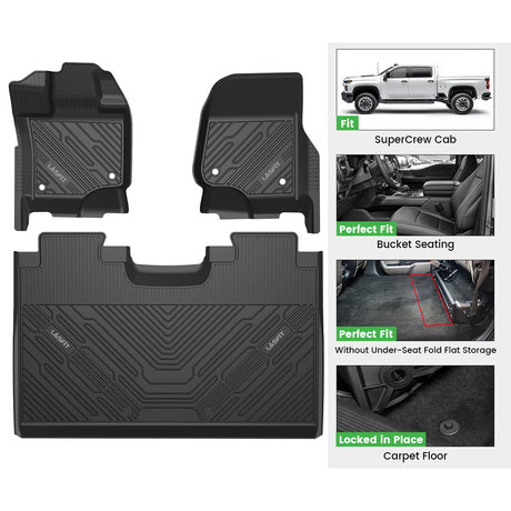 2015-2025 Ford F-150 and 22-25 Lightning Floor Mats Without Storage