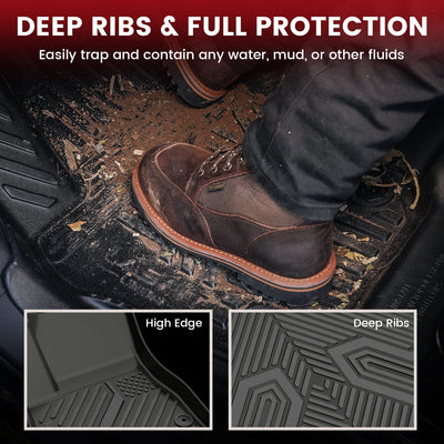 2016-2025 Chevrolet Malibu Floor Mats & Cargo Mat deep ribs protection