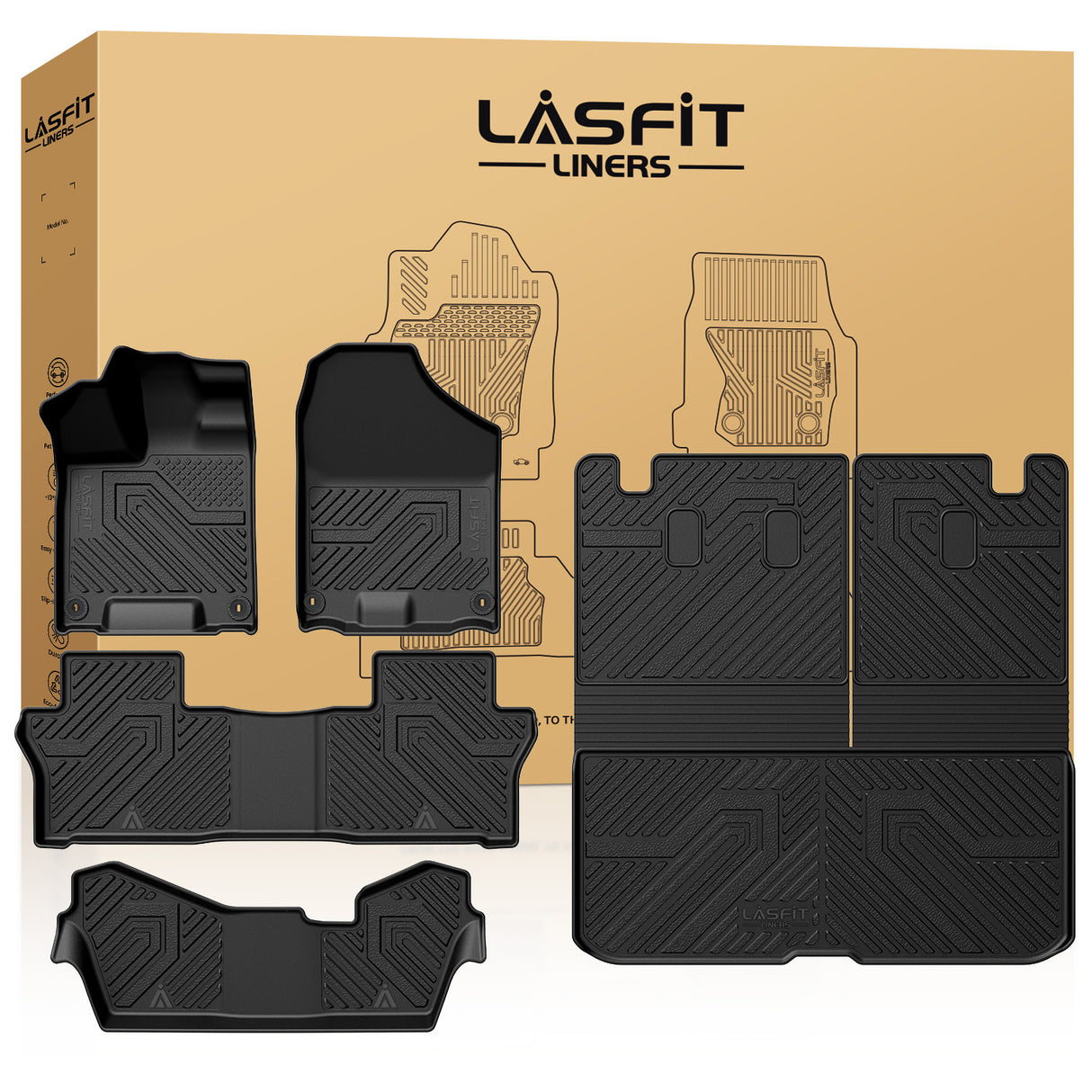 Fit for 2016-2022 Honda Pilot Floor Mats & Cargo Mat With 8 Seats Only | Don't Fit Elite Models