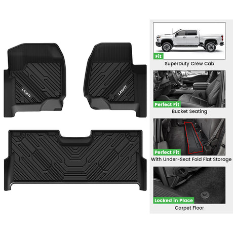 2017-2025 Ford F-250 F-350 F-450 F-550 Floor Mats