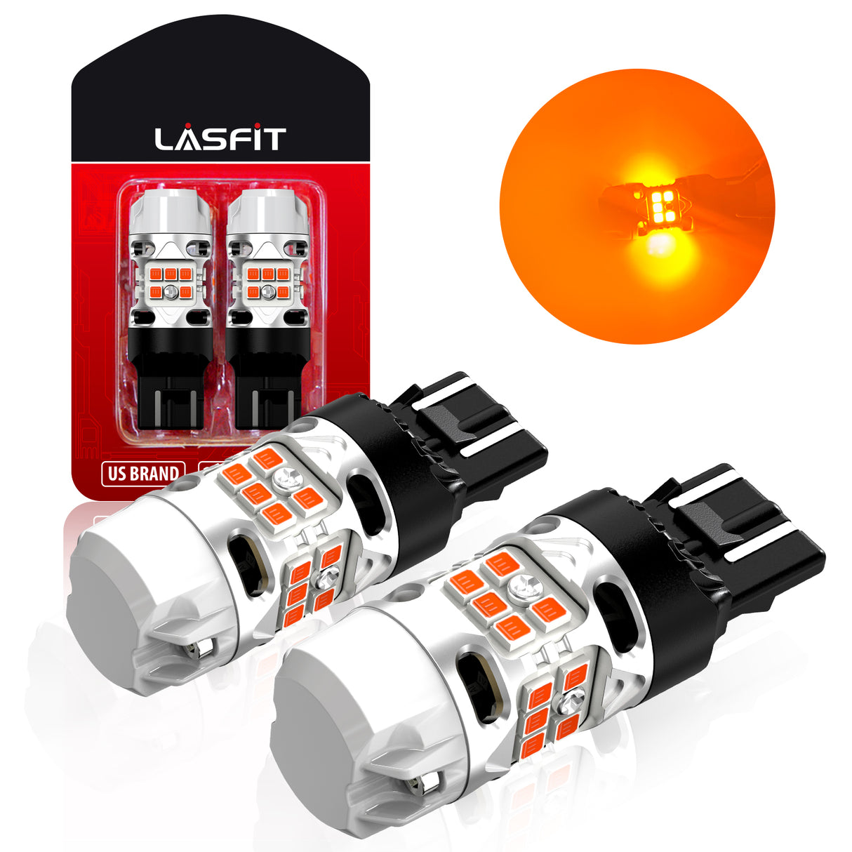 Lasfit 7443 led rear turn signal lights fit for 2018-2024 Toyota Camry 