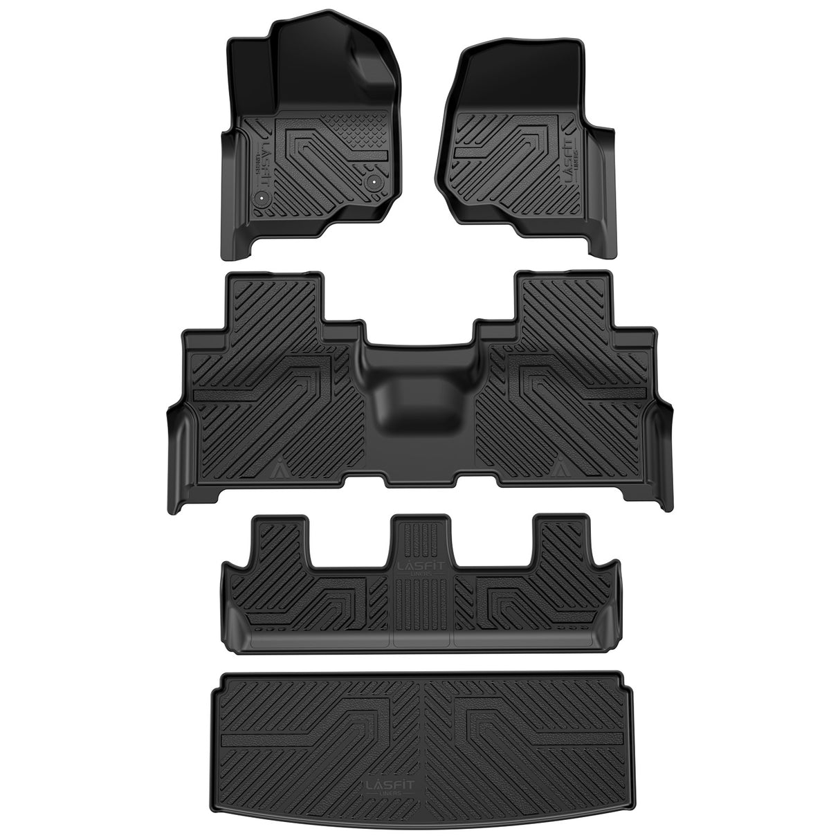 Fit for 2018-2024 Lincoln Navigator 8 Seats Floor Mats & Cargo Mat, Don't Fit Lincoln Navigator L