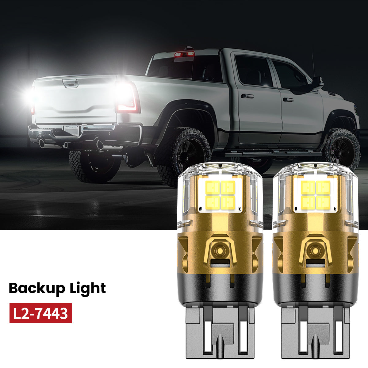 Lasfit 7443 led backup lights fit for 2019-2020 Ram 1500 