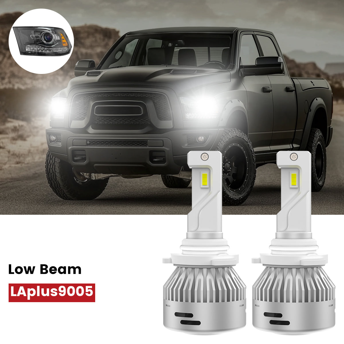 Lasfit 9005 led low beam bulbs fit for 2019-2020 Ram 1500 Classic