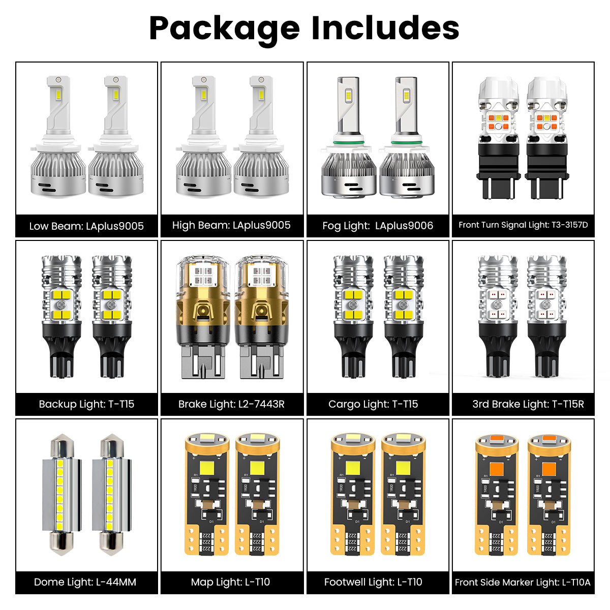 combo package led bulbs fit for 2019-2020 Ram 1500 Classic with projector headlamp