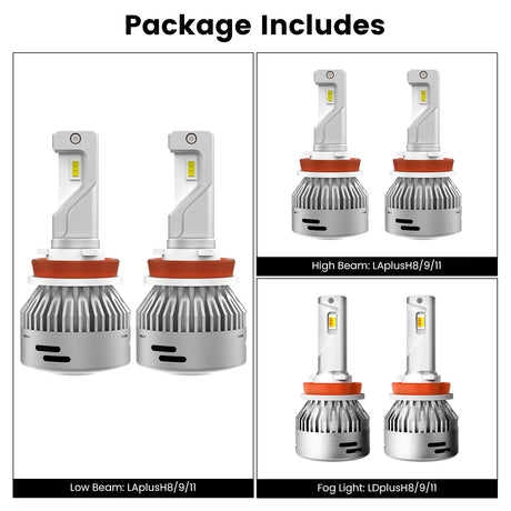 Combo package led bulbs for 2020-2023 Nissan Versa