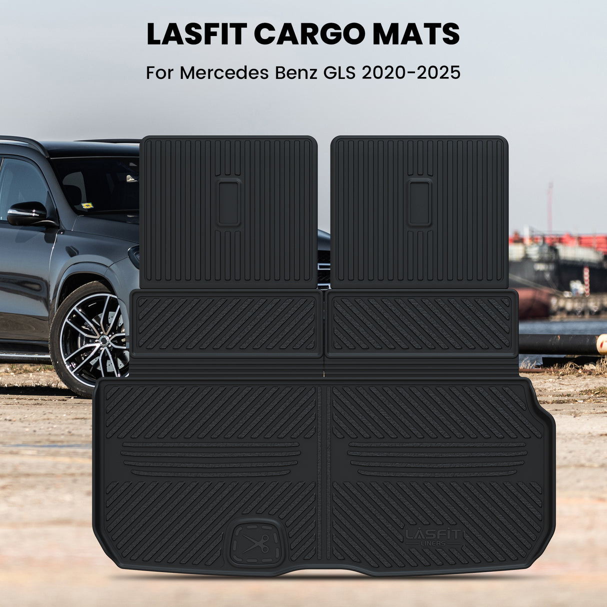 Fit for 2020-2025 Mercedes-Benz GLS Floor Mats/Cargo Mat with Seatback Protector, Fit 6 Seats Only