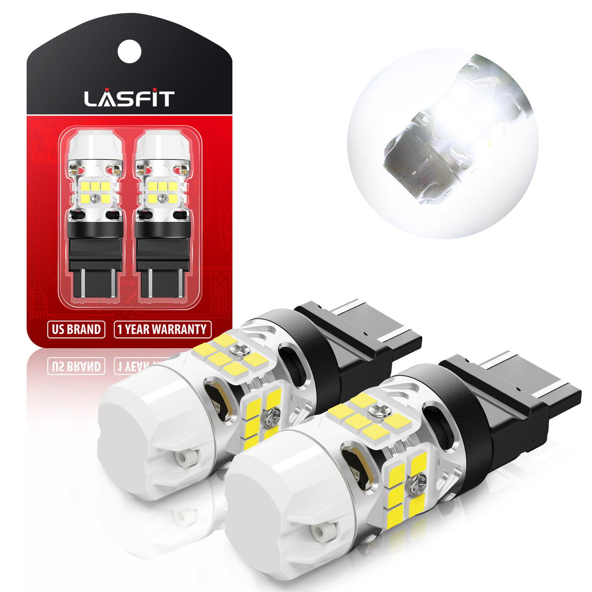 Lasfit T3-WT21W LED bulb Fit for 2021-2023 Ford F-150 backup lights