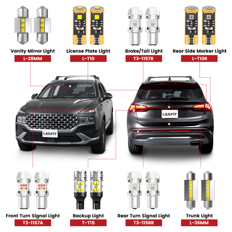 2021-2023 Hyundai Santa Fe led bulbs