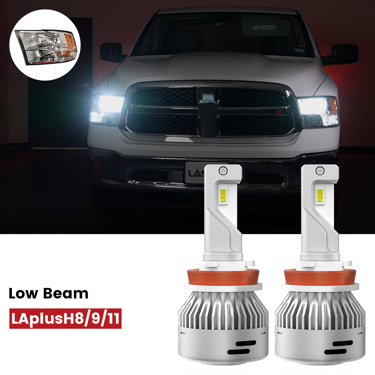 Fit for 2021-2024 Ram 1500 Classic LED Bulbs H11 9005 Exterior Lights