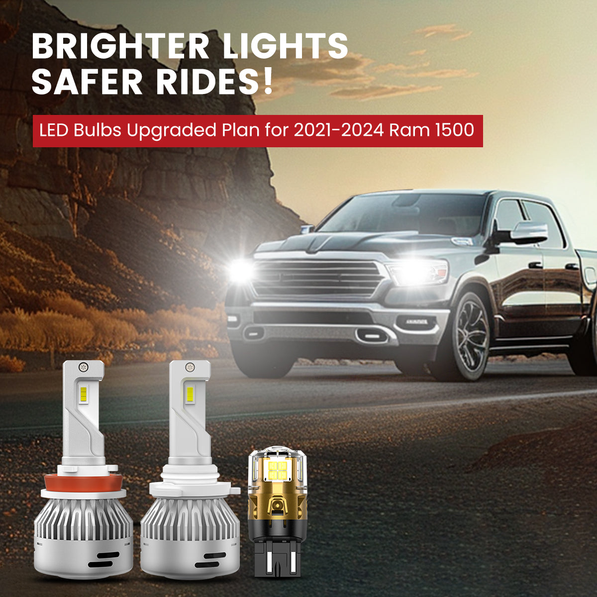 Lasfit LED Bulbs for 2021-2024 Ram 1500