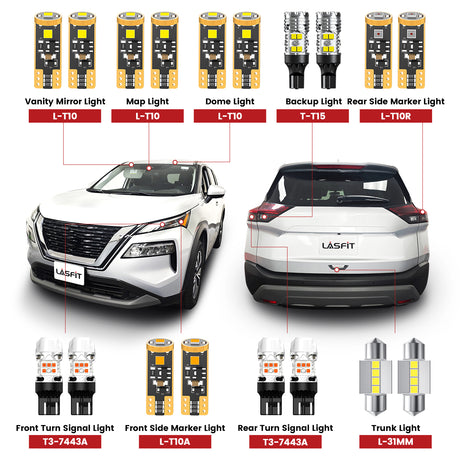 2021-2025 Nissan Rogue led bulbs