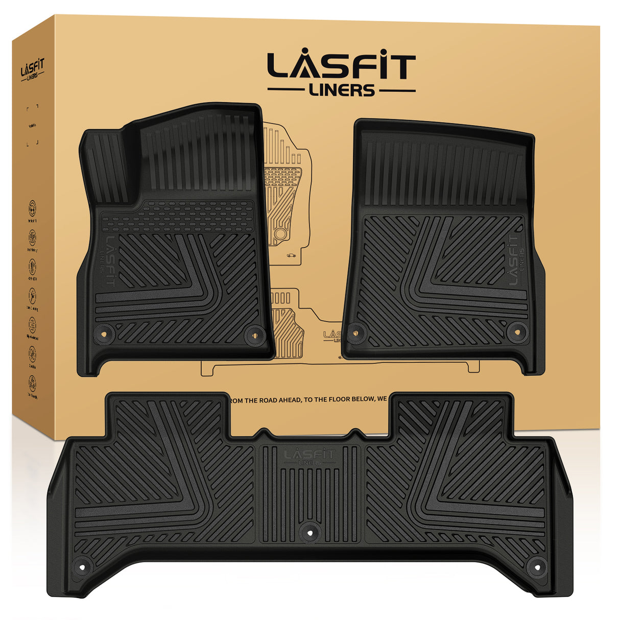 2022-2024 Rivian R1T Floor Mats and 4'6" Truck Bed Mat Package