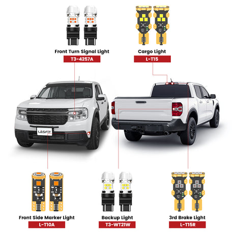 LASFIT 2022-2025 Ford Maverick LED bulbs