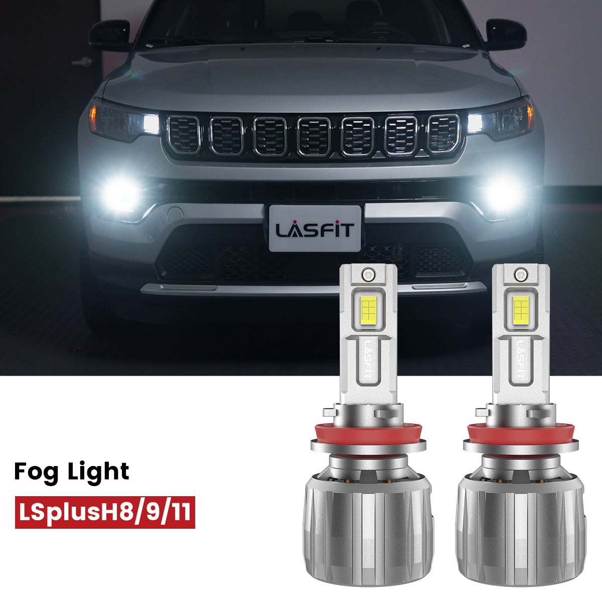 Lasfit H11 led fog lights fit for 2022-2025 Jeep Compass Latitude/Latitude LUX/Trailhawk/Limited