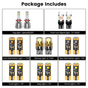 Lasfit combo package led bulbs for 2022-2025 Jeep Compass Latitude/Latitude LUX/Trailhawk/Limited