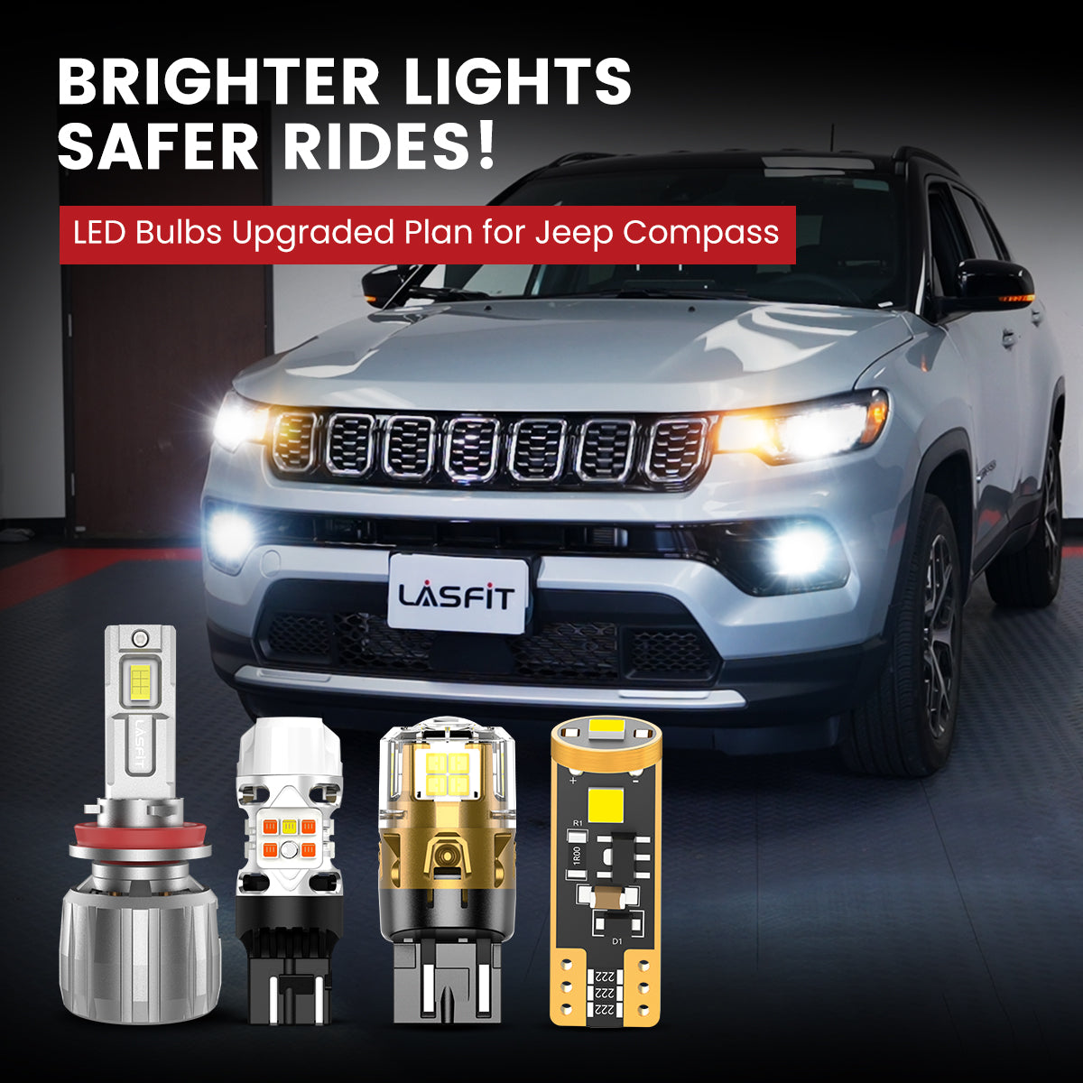 Lasfit LED Bulbs for 2022-2025 Jeep Compass