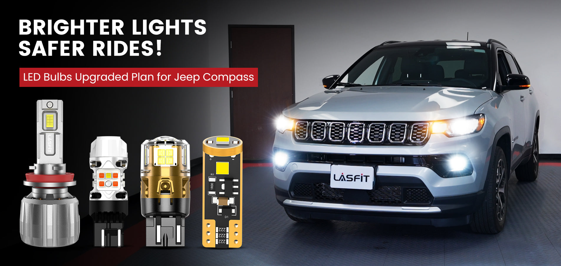 Lasfit LED Bulbs for 2022-2025 Jeep Compass