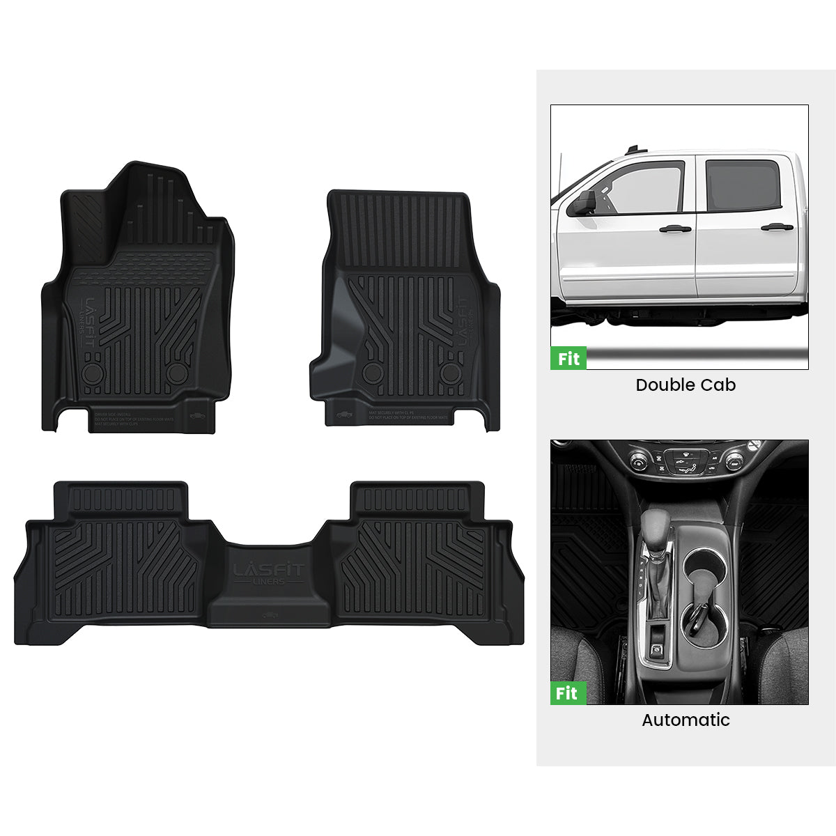 2024-2025 Toyota Tacoma Automatic All-Weather Floor Mats