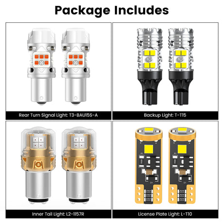 Lasfit combo package led bulbs for 2025 Hyundai Tucson SE/SEL