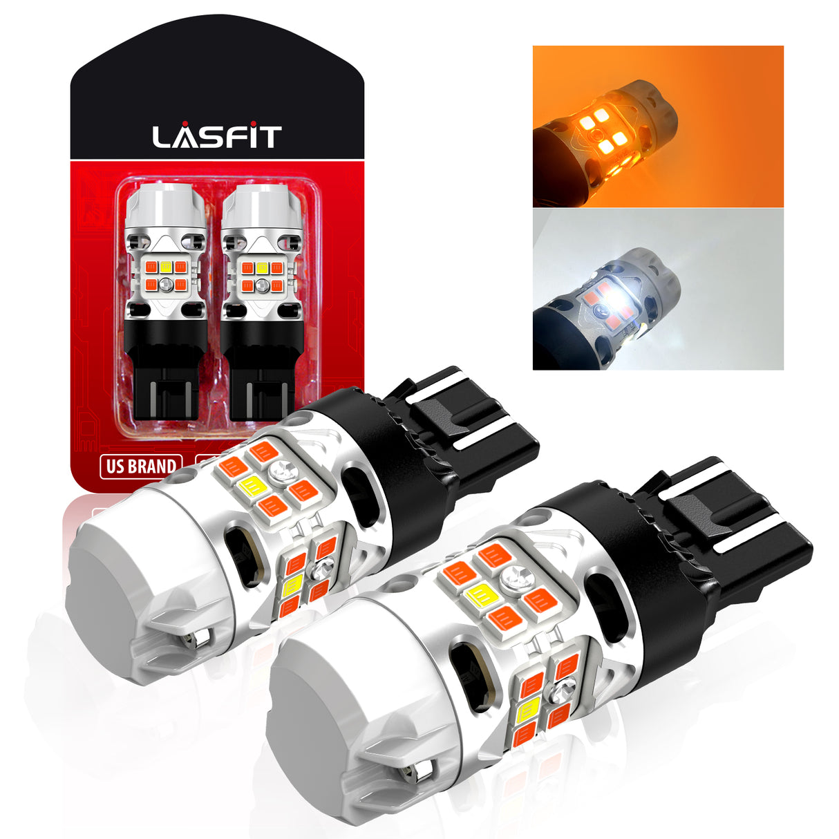 Lasfit switchback 7443 LED bulb  fit for 2025 Toyota Camry