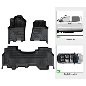 2025 Ram 1500 All-weather Floor Mats Quad Cab