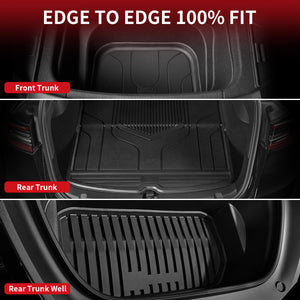 Fit for 2020-2025 Tesla Model Y Custom TPE Floor Mats/Cargo Mats