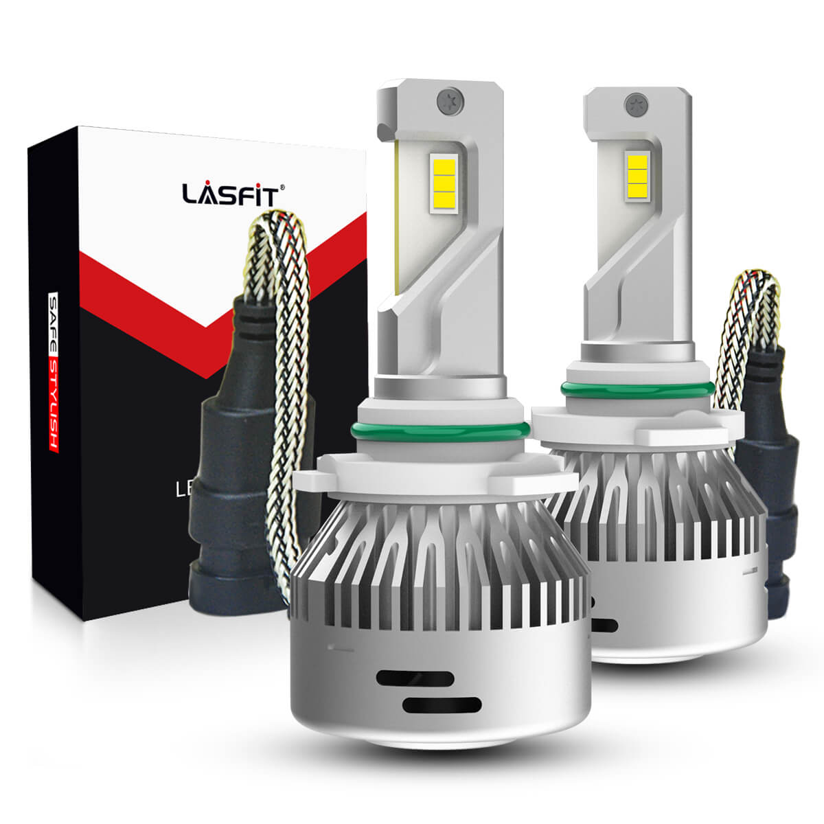 LASFIT 9006 HB4 LED Headlight Bulb Kit Low Beam 6000K 60W 6000LM White  Lights 2X