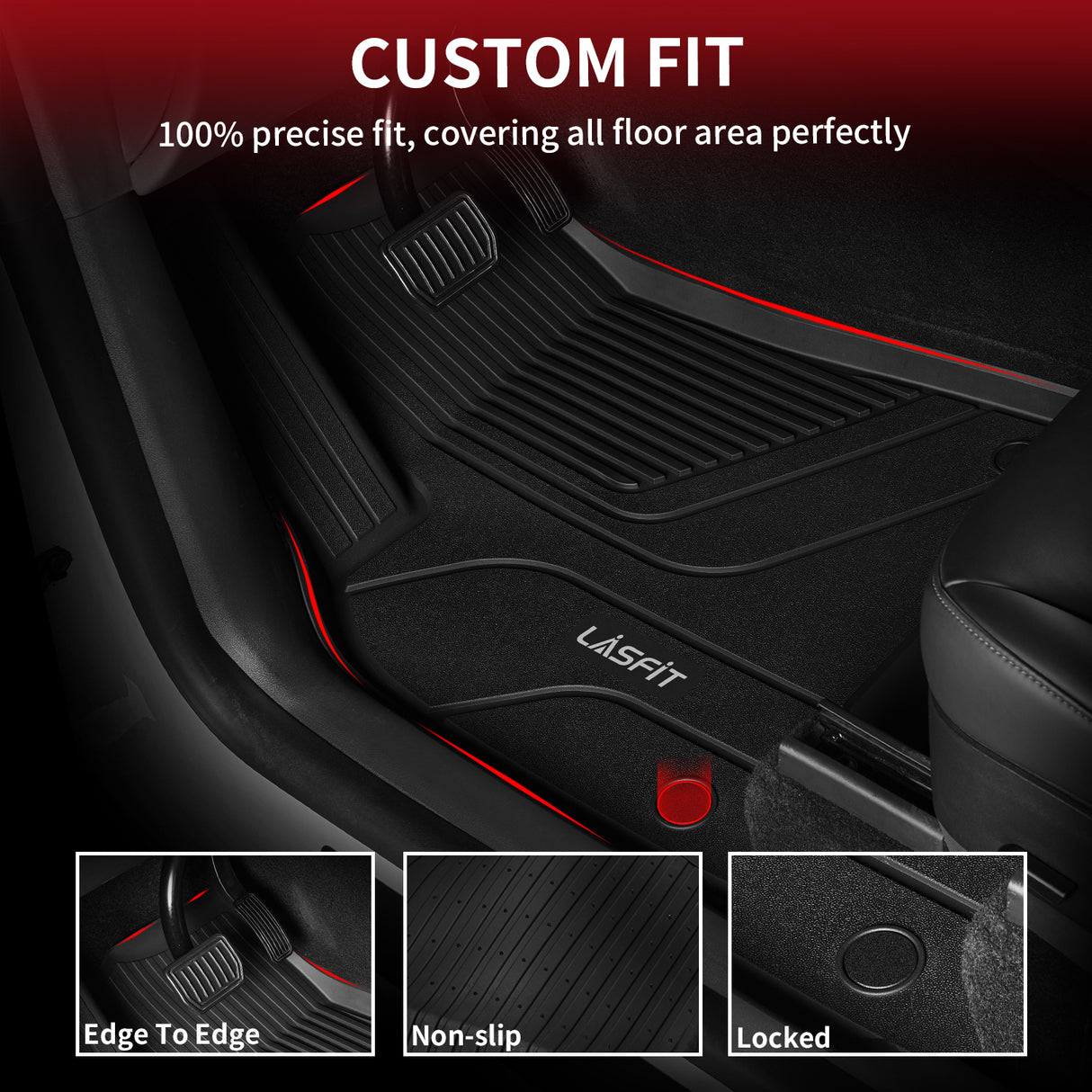 Fit for 2020-2025 Tesla Model Y Custom TPE Floor Mats/Cargo Mats