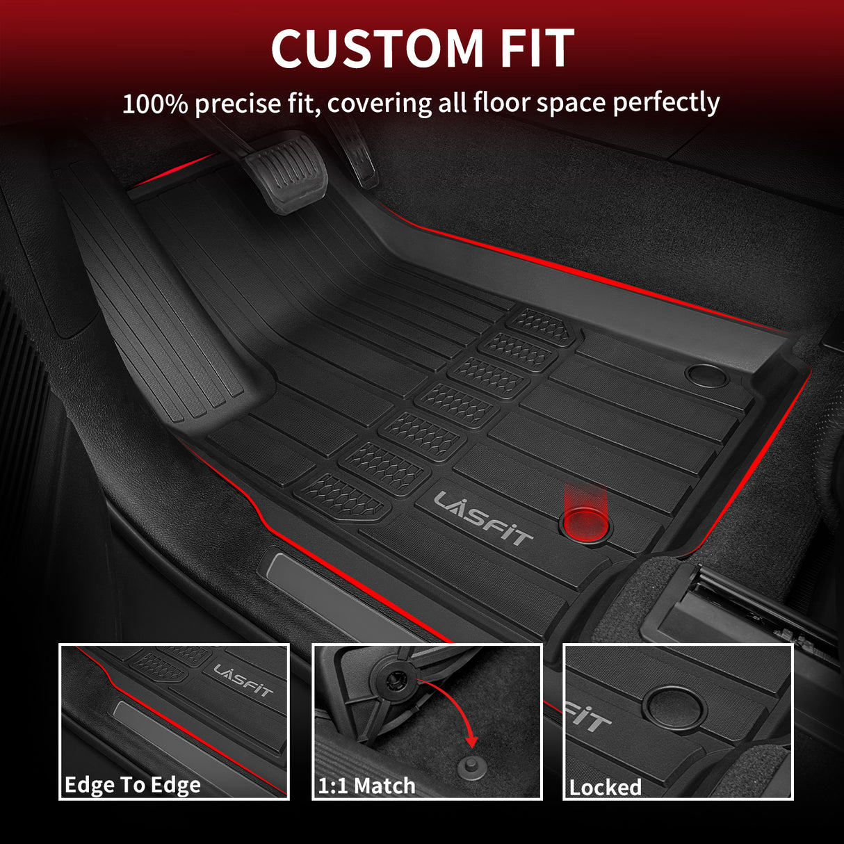 Fit for 2021-2025 Jeep Grand Cherokee L Custom Floor Mats & Cargo Mat