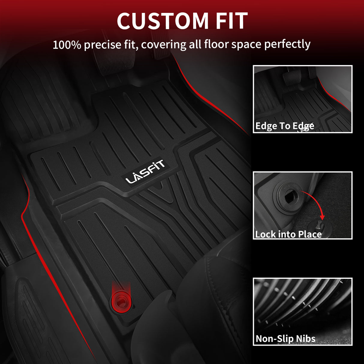 Fit for 2018-2025 Honda Odyssey Custom Floor Mats TPE Material 1st & 2nd & 3rd Row & Rear Cargo