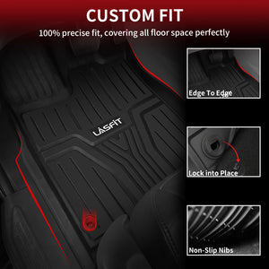 Fit for 2018-2025 Honda Odyssey Custom Floor Mats TPE Material 1st & 2nd & 3rd Row & Rear Cargo