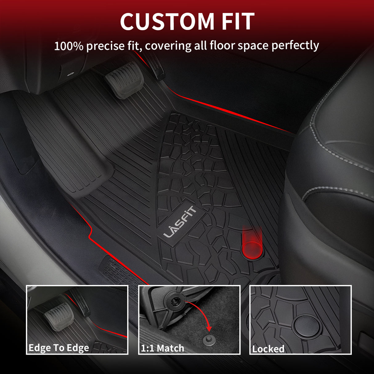 Fit for 2022-2025 Jeep Grand Cherokee WL (Include 4xe) All-Weather Floor Mats / Cargo Mat